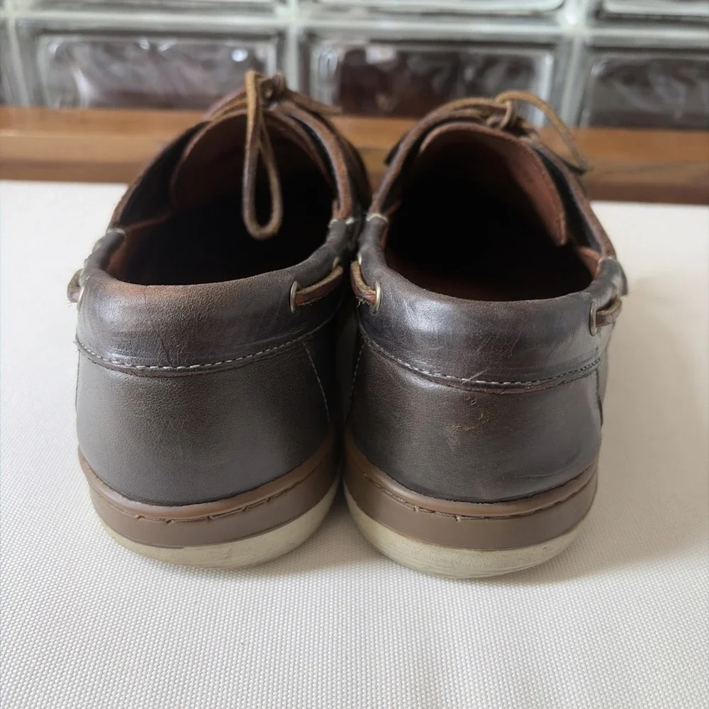 Allen Edmonds Eastport Leather Boat Shoe Men Size 10 D Dark Blue Green Black